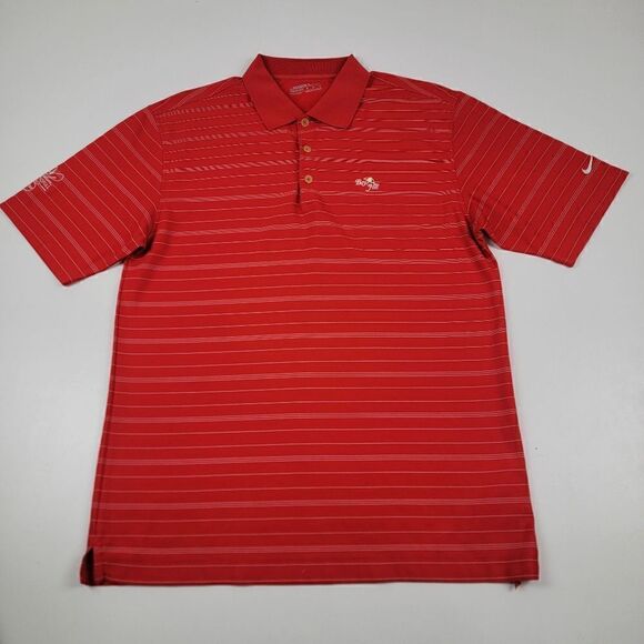 Nike Arnold Palmer Invitational Golf Polo Shirt Short Sleeve sz Medium Red - Picture 1 of 10